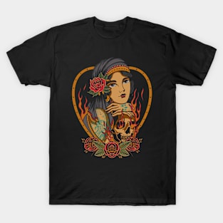 Girl Skull Horror T-Shirt